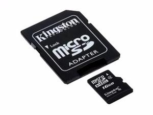 Tarjeta Microsdhc 16gb Clase 4 Con Adaptador Kingston