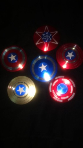 Fidget Spinner Metal Edicion Limitada Capitan America Y Mas