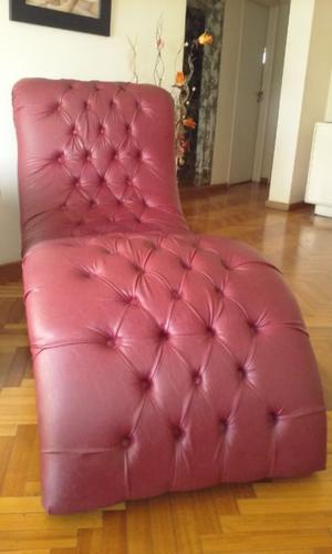 SILLON CUERO ECOLOGICO CAPITONE EXCELENTE ESTADO