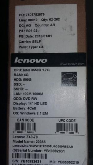 Vendo Netbook elenovo.