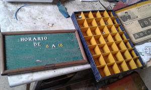 horario antiguo con letras