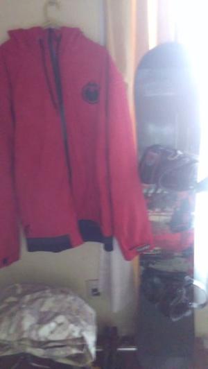 tabla de snowboard con fijaciones+ campera + botas+