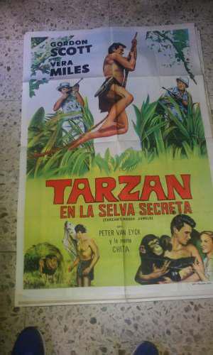 Gordon Scott Afiche Tarzan En La Selva Secreta, 