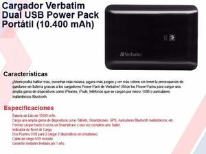 Verbatim Dual Power Pack mah Cargador Portatil Usb