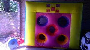 juego arco inflable.