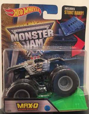 Camioneta Monster Jam Max-d Original Hotwheels Con Rampa