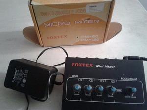Micro Mixer Foxtex PM 60. Con adaptador a 220v