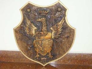 Antiguo Escudo De Armas Con Aguila Excelente Calidad