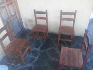 VENDO 4 SILLAS ALGARROBO MAZIZO