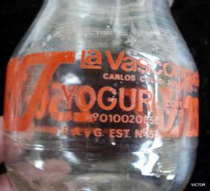 la vascongada frasco vacio de yogur antiguo envase de vidiro