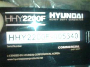 Grupo electrogeno Hyundai 2.2 7HP nuevo en caja