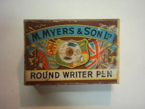 Cinco Plumas de Escritura M.Myers & Son. Birmingham