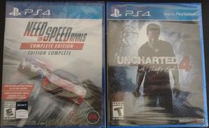 Juegos: Uncharted 4 y Need For Speed Rivals