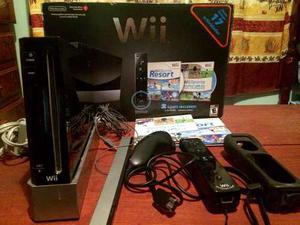 Nintendo Wii Black, Wii Motion Plus, Dos Juegos.