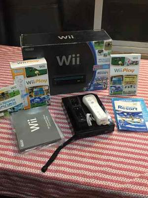 Nintendo Wii Negra Completa Permuto