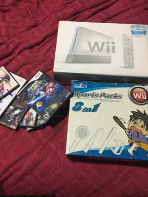 Nintendo Wii + Sports Pack 8 In 1 + Juegos