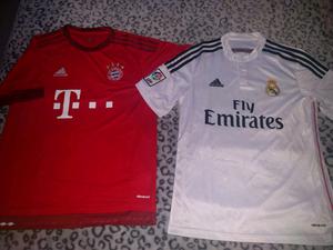 Camisetas Bayern y Madrid