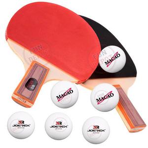 Set Ping Pong Inicial 6 Pelotitas Premium + 2 Paletas Madera