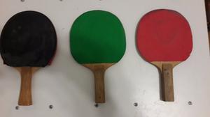 Vendo 3 Paletas De Ping Pong Usadas Desgaste Detalle Lote