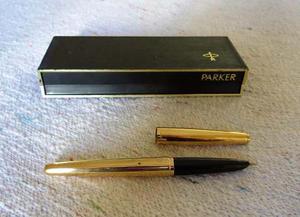 Lapicera Parker Bañada En Oro En Estuche Original