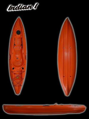 Kayak Kr Indian 1 + Remos + Butaca En Rotomoldeo