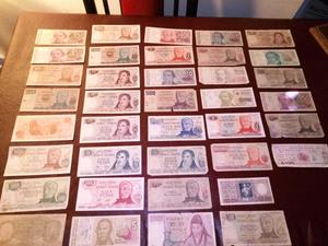 Vendo colección de billetes antiguos argentinos impecables