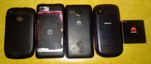 4 celulares y 1 bateria