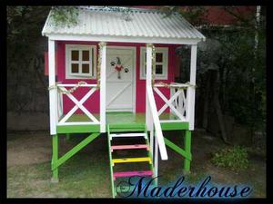 Casita Para Chicos Infantil De Madera M4 Maderhouse