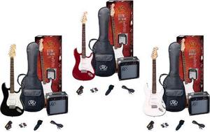 Combo Guitarra Electrica Strato Sx Fe-1 + Ampli + Accesorios