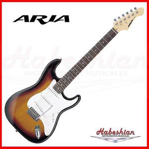 Guitarra Aria Stg003 Stratocaster + Cable + 3 Puas - Palermo