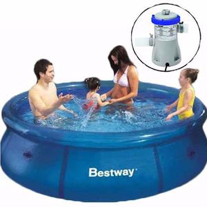 Pileta Inflable Bestway 244 X 66 Cm + Bomba + Filtro