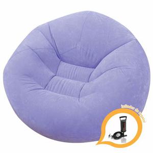 Sillón Puff Intex Beanless Bag Chair + Inflador De Regalo