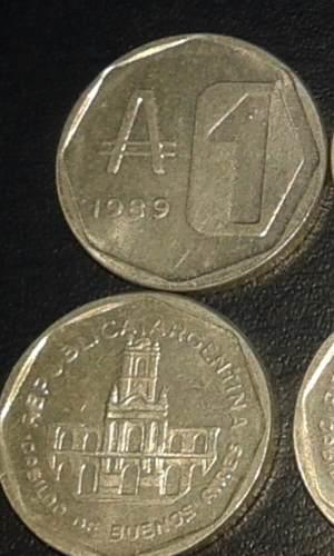 10 Monedas 1 Austral  Con Punto Sobre El 1