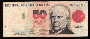 Billete Argentina 50 Pesos Convertibles 1er Dis Bottero 