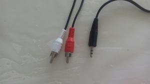 Cable Auxiliar Stereo 3.5 Mini Plug A 2 Rca 1.8 Mts