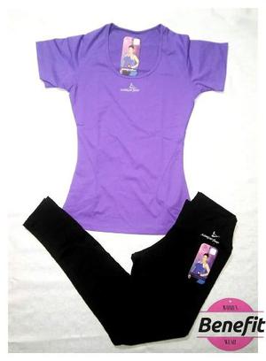 Conjunto Deportivo Femenino Sangarfine Calza Y Remera