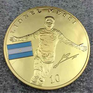 Lionel Messi Medalla Homenaje Barcelona Bañada En Oro Unica