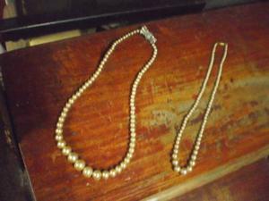 Lote De 2 Collares De Perlas