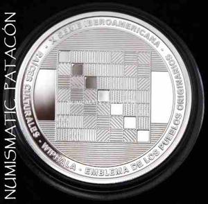 Moneda Argentina Plata Proof 10° Iberoamericana Certif.