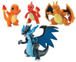 Pack X 4 Charmander, Charmeleon, Charizard, Mega Charizard X