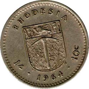 Spg Rhodesia (Zimbabwe) 1 Shilling  Cents)