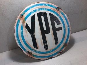 Cartel estilo vintage replica logo YPF para decoracion