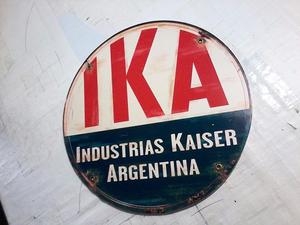 Cartel replica logo fabrica IKA decorativo