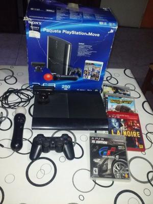 Ps3 Super Slim (250gb) + Kit Move