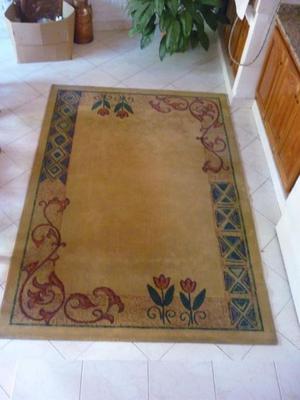 alfombra carpeta mezcla pelo cortado en color mostaza