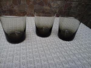 set de 3 vasos gris