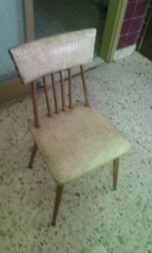 sillas de madera vintage tapizadas para cocina