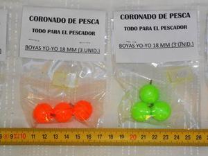 Boyas Yo-yo 18 Mm - Pack 3 Unidades - Ideal Pesca Pejerrey