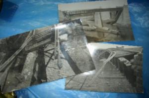 vendo lote de antigua fotos de puente e ferrocaril