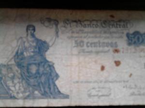 billete antiguo de 50 centavos de argentina